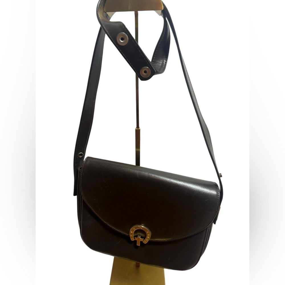 Sophisticated Dark Brown Crossbody Bag - Picture 2 of 4